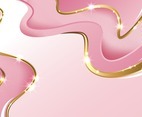 Abstract Pink Gold Wave Background