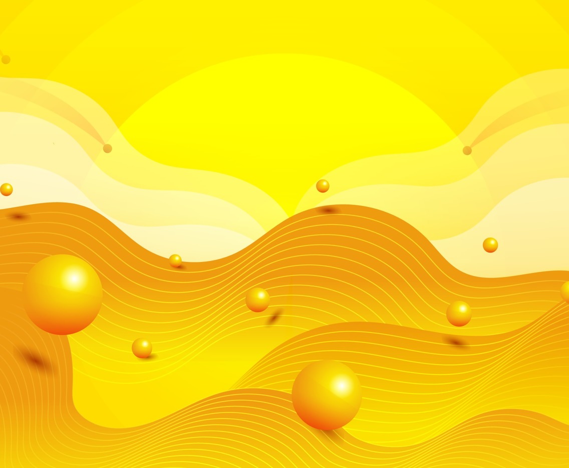 Yellow Space with Ball Background