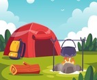 Camping on Summer Concept