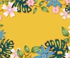 Colorful Spring Floral Background Template