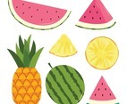 Tropical Fruits Icon Set