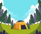 Camping on Summer Background