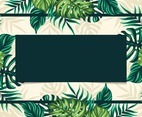 Tropical Floral Leaves Background