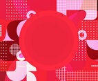 Red Abstract Circular Dots In Various Composition Background