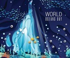 Celebrating World Oceans Day with Underwater Concept