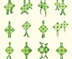 Variation of Ketupat Icon Set