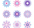 Minimalist Fireworks Icon Collection