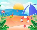 Summer Scenery Cut Out