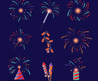 Colourful Firework Icon Collection