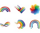 Collection of Colorful Abstract Rainbow Logo