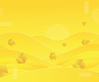 Wavy Abstract Yellow Background