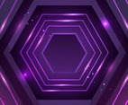 Hexagon Neon Lavender Background