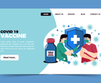 Doctor Give Covid 19 Vaccine Landing Page Template