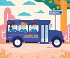 School Bus on the Way to School