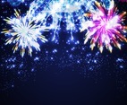 Colorful Sparkling Fireworks Background