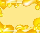 Abstract 3D Yellow Liquid Wave