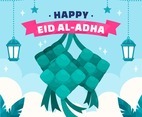 Eid Adha with Ketupat Concept
