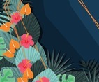 Tropical Floral Layering Background