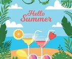 Hello Summer Cocktail Background
