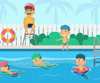 Kids Swim during Summer Season
