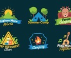 Summer Camp Activity Stickers Collection