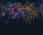 The Splendor of Fireworks at Night Background