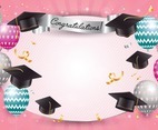 Happy Flat Graduation Photobooth Background