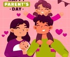 Happy Family Celebrating Parent Day