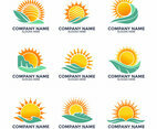 Set of Modern Sun for Logo