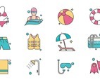 Colorful Summer Swimming Icon