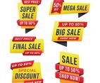 Gold and Red Sale Sticker