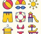 Swimming in Summer Icon Pack