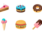 Colorful Food and Sweet Icons
