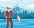 Man Go Fishing In The River
