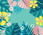Modern Exotic Tropical Floral Background