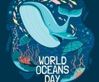 World Oceans Day Poster Concept