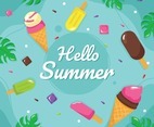 Summer Sweets Ice Cream Background