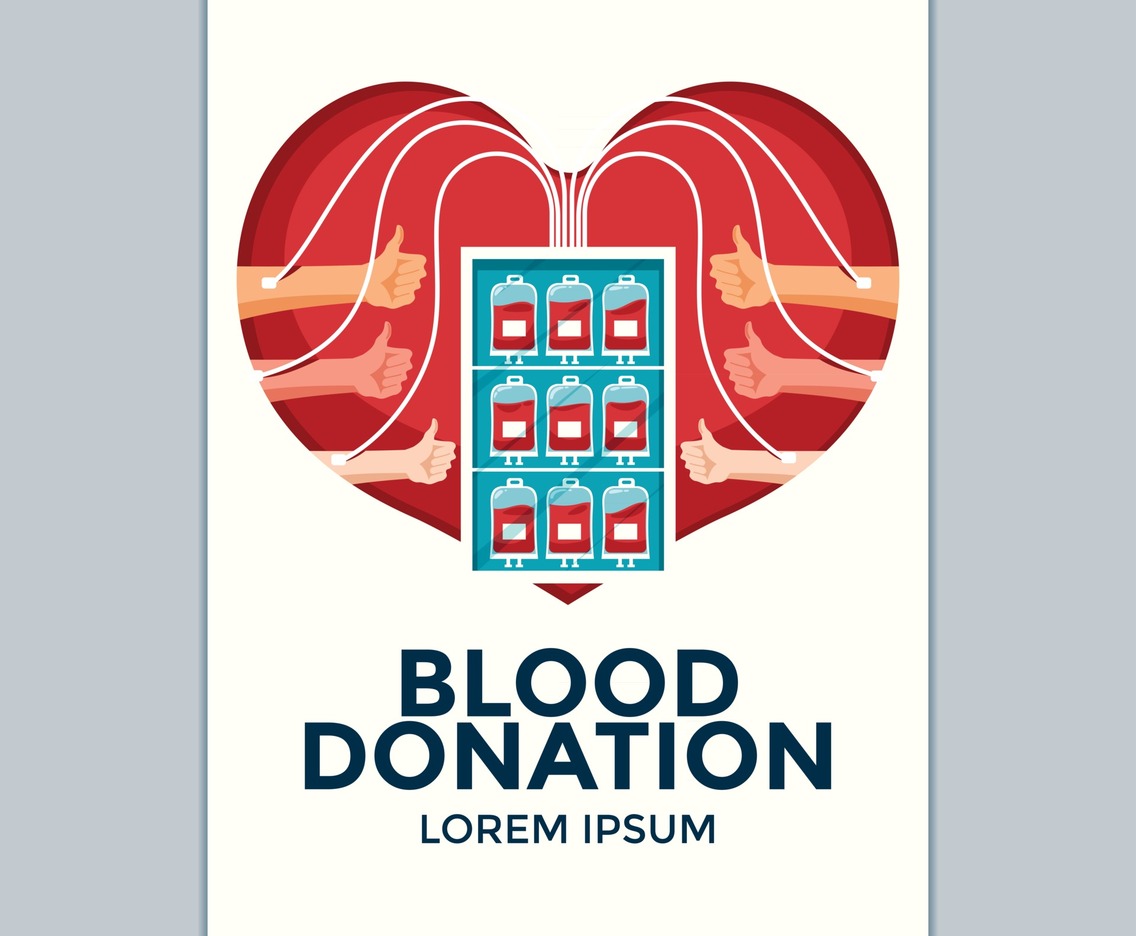 Donate Blood Concept Poster for World Blood Donor Day