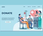 Landing Page Template of Blood Donation