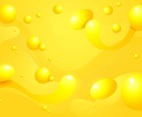 Realistic Yellow Liquid Background