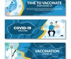 Covid 19 Vaccination Blue Banner Collection