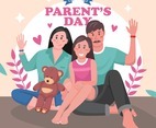 Happy Parents Day Greeting Card Concept