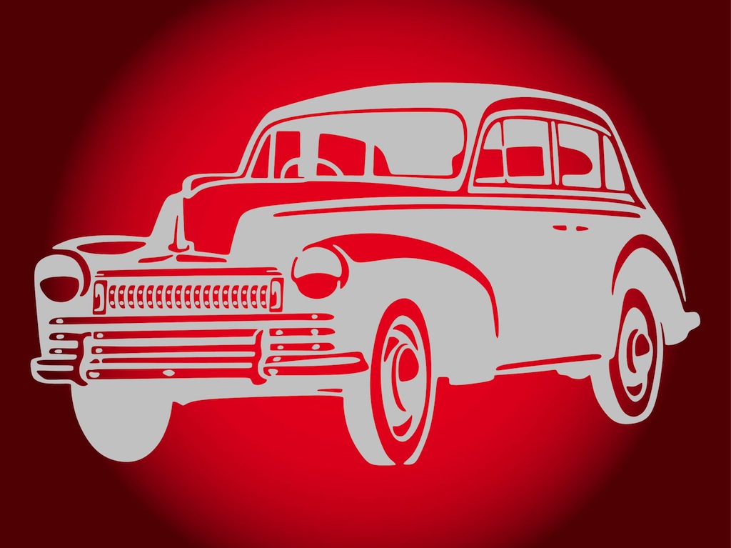 Premium Vector  Simple classic and vintage car silhouette