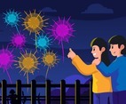 Couple Enjoying Firework