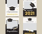 Black White Graduation photo frame collection