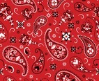 Red Paisley Seamless Pattern