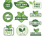 Green GMO Free Stickers
