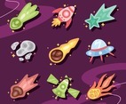 Space Meteor Icon Collection