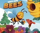 A Bee Bring Home a Pot of Honey