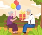 Old Couple Celebrating Wife Appreciation Day